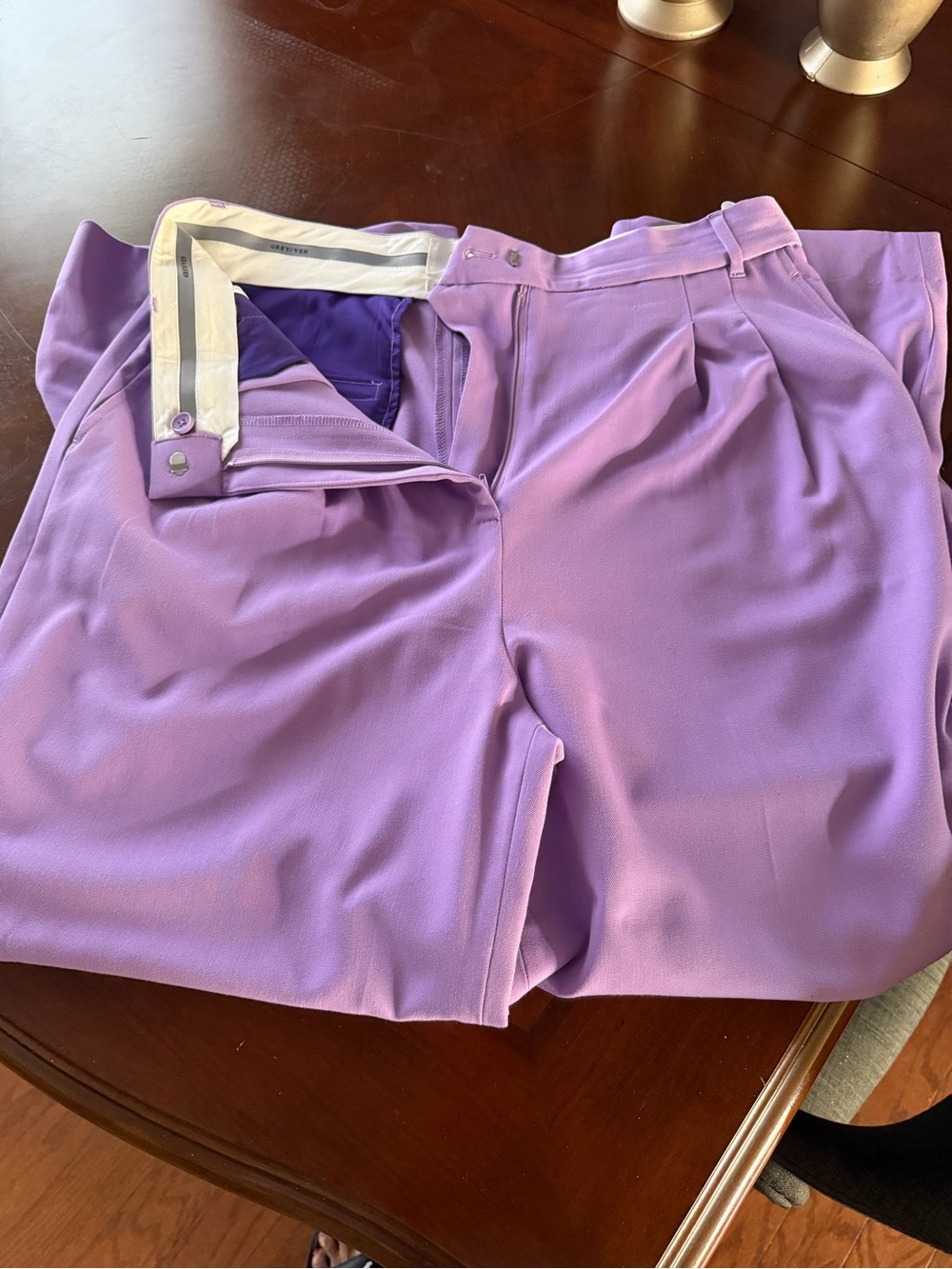 Lavender Tailored High-Waist Women's Trousers